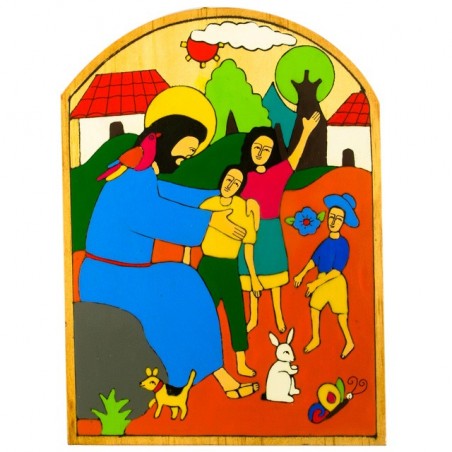 Christ with the Children Wall Plaque