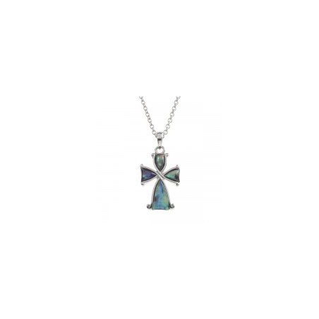 Blue Shell cross pendant. 15/280P.