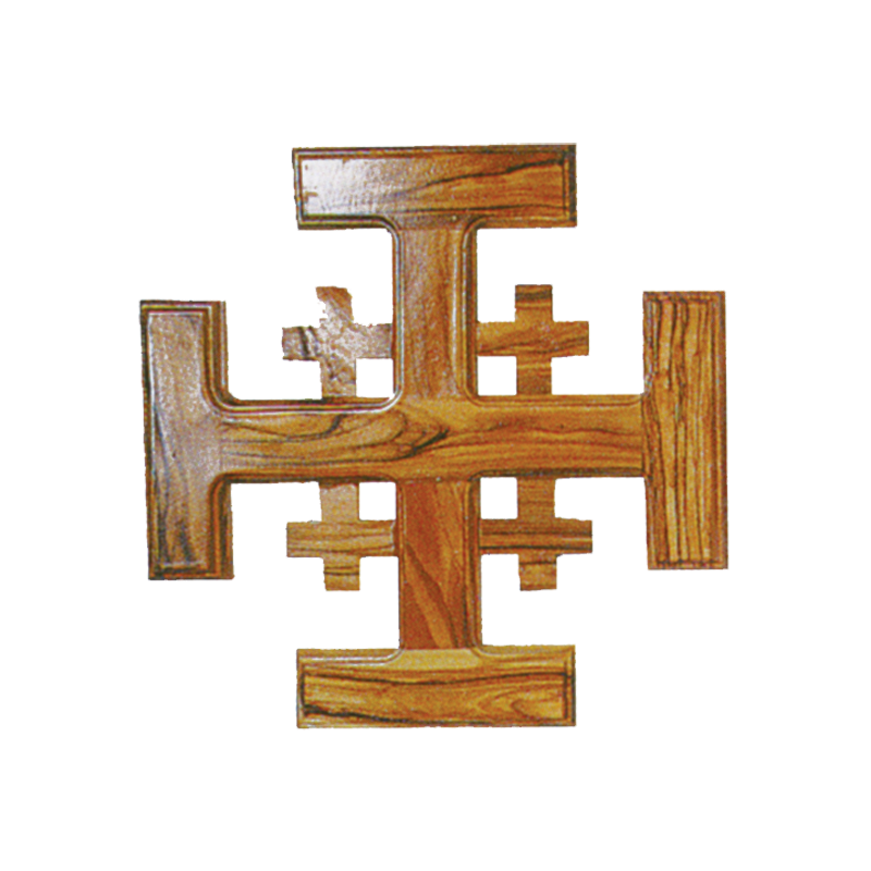 Olive Wood Jerusalem Cross. 49/292.