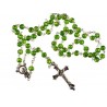 Boxed Green Glass Rosary. 252/10.