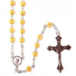 Boxed Topaz Glass Rosary....