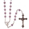 Boxed Amethyst Glass Rosary. 252/10.