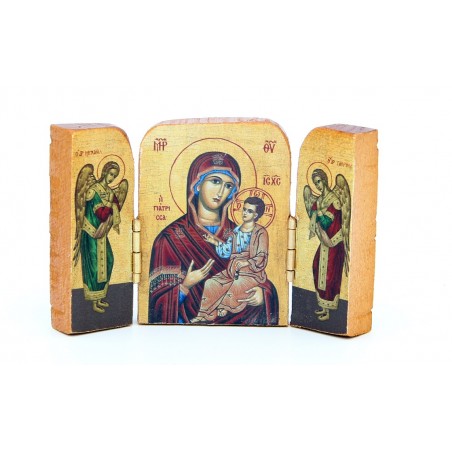 16/271.Medium Triptych Icon of Our Lady and Child.