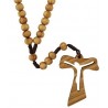 Olive Wood Tau Cross Cord Rosary. 140/46.
