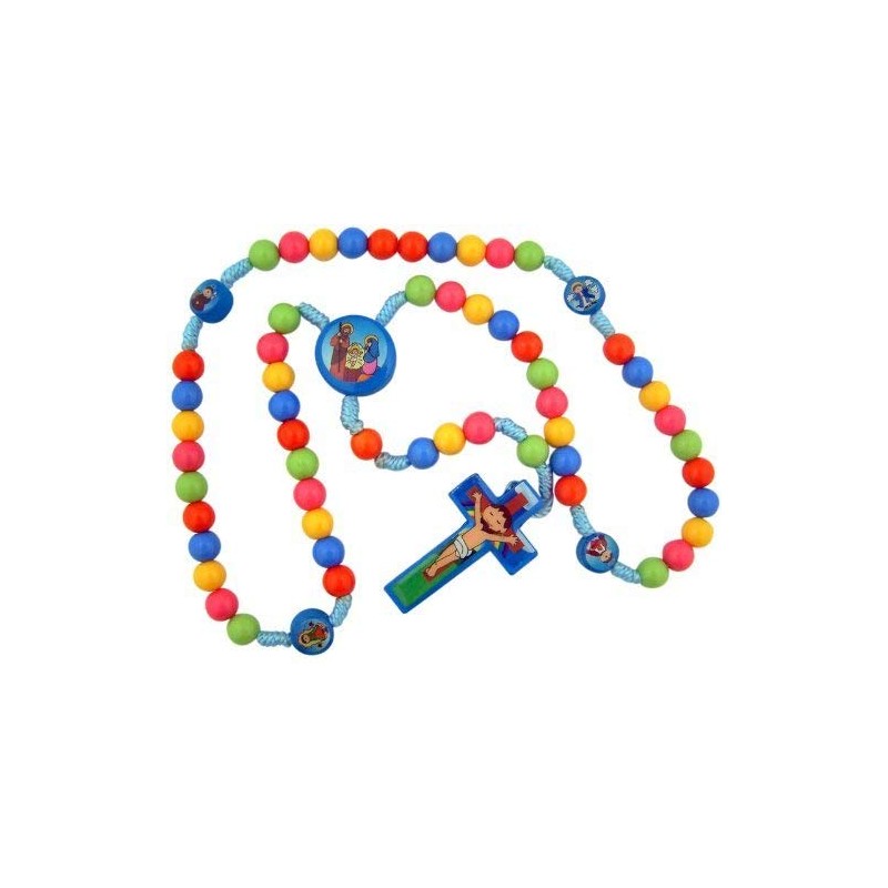 Brightly Coloured Cord Rosary Beads. 141/46.