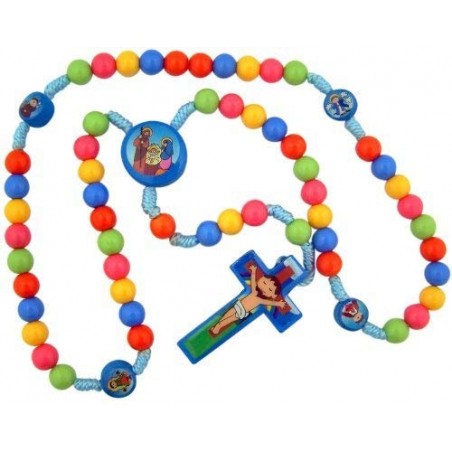 Brightly Coloured Cord Rosary Beads. 141/46.