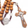 Olive Wood and Cord St. Benedict Rosary.142/46.