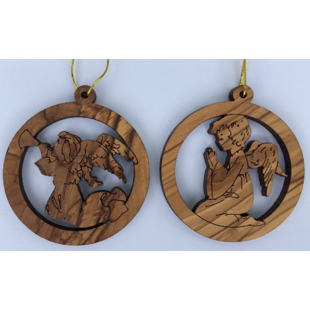 Olive Wood Angel Decoration. 81/292.
