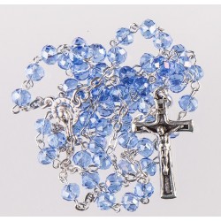 Boxed Blue Crystal Rosary....