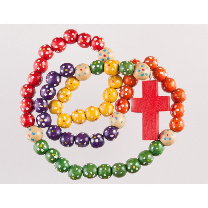 Large Wood Missionary Rosary. 131/3.