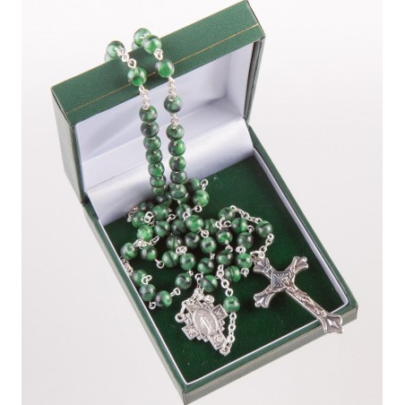 Green Glass Rosary Beads. 470/40.