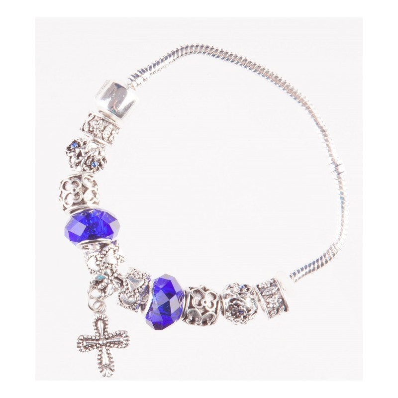Pandora style bracelet. 41/3 Sapphire.