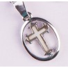 White Shell Cross Pendant. 11/280P