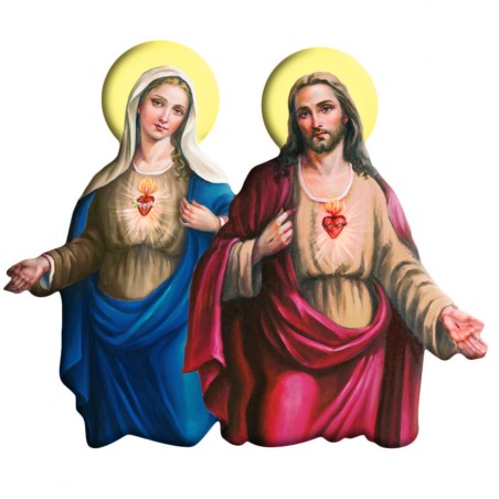 Our Lady/Christ Magnetic Plaque. 17/56.