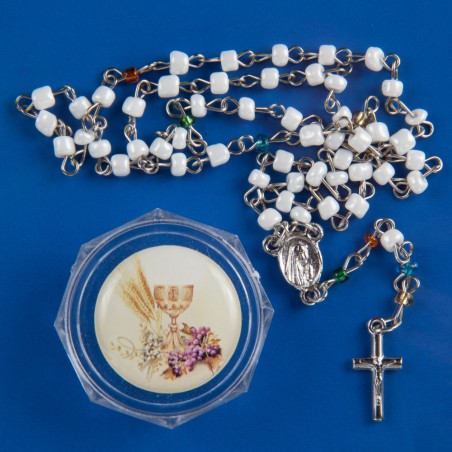 Mini Holy Communion Rosary Beads. 480/46.