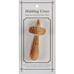 Olive Wood Holding Cross....