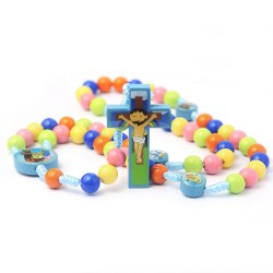 Brightly Coloured Cord Rosary Beads. 141/46.