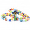 Brightly Coloured Cord Rosary Beads. 141/46.