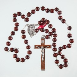 Wood Double Wired Rosary. 173/6 Brown.