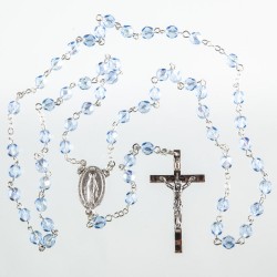 Blue Crystal Rosary Beads. 414/40.