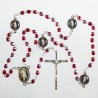 Garnet Red Divine Mercy of Jesus Rosary Beads.913/46.