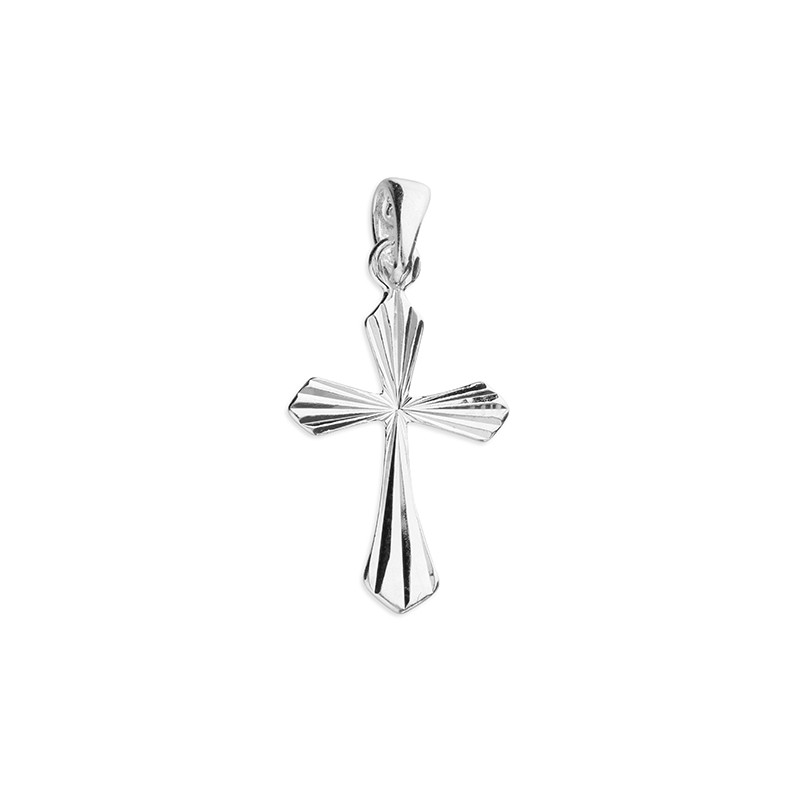 Sterling Silver Cross and Necklet. 4/253.