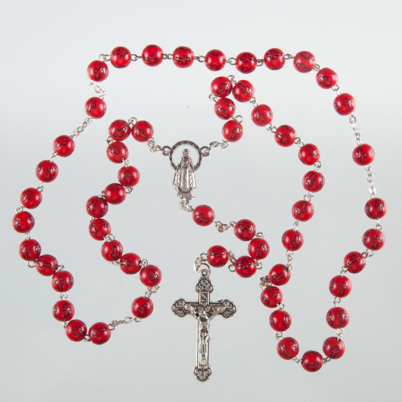Black Plastic Rosary Bead. 157/10.