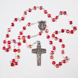 Red Glass Rosary Bead. 380/10.