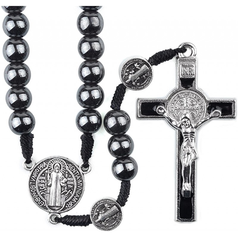 Black Cord St. Benedict Rosary.144/46.