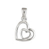 Sterling Silver Double Heart Necklet. 18/253.