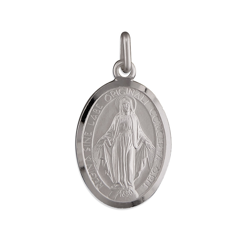 12mm Sterling Silver Miraculous Medal.1092/8.