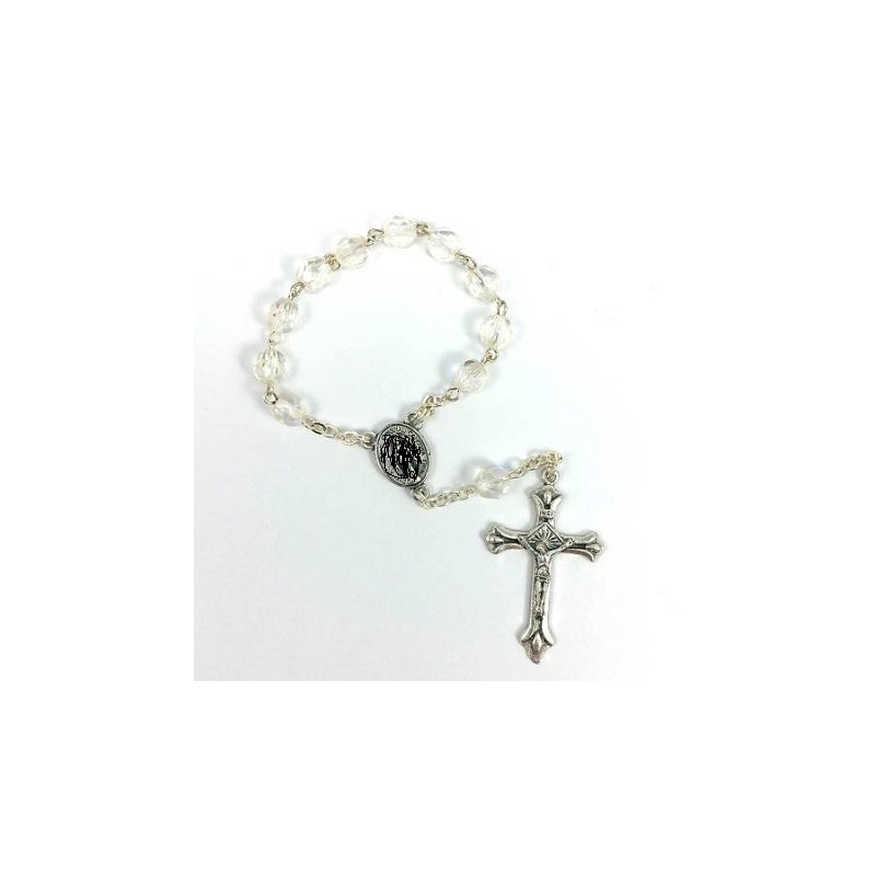 Clear Crystal One Decade Rosary .702/3.