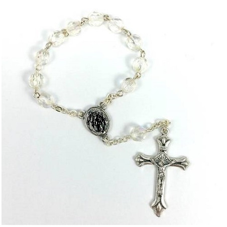 Clear Crystal One Decade Rosary .702/3.