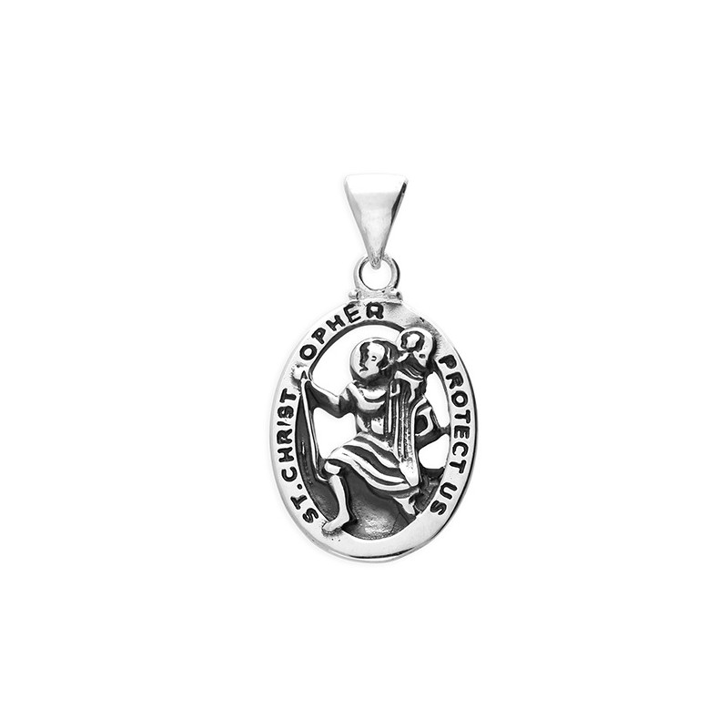 Sterling Silver St Christopher and Necklet .24/253P.