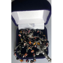 Multi coloured black glass...