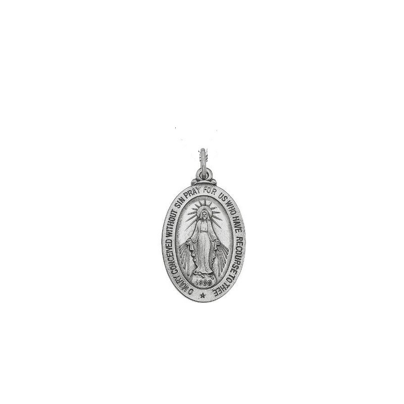 16mm Sterling Silver Miraculous Medal.1098/8.