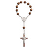 St. Benedict Brown Wood One Decade Rosary. 710/10.