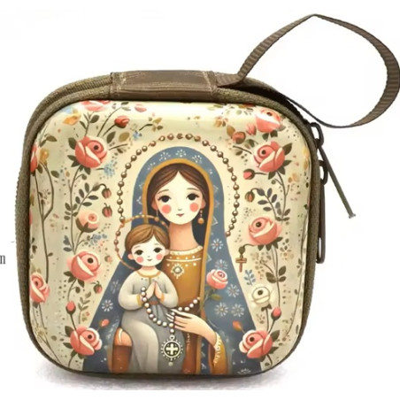 Rosary Purse. Image of Our Lady and Child. 20/285