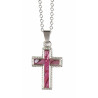 Pink shell cross pendant. 1/280P.