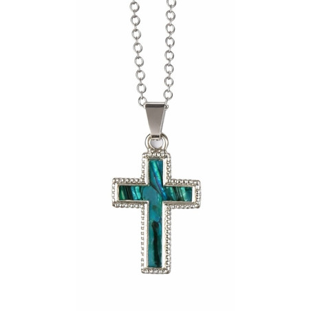 Blue shell cross pendant. 1/280P.