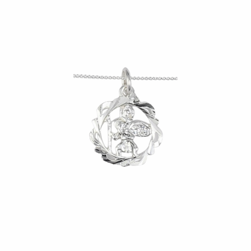 Sterling Silver St Christopher and Necklet . 6/253.