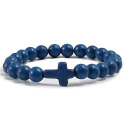 Blue Natural Stone Cross...