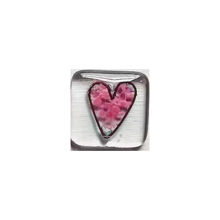 Resin Heart. Pink.50/350