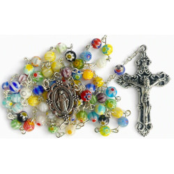 Multi Coloured Rosary Beads. 360/3.