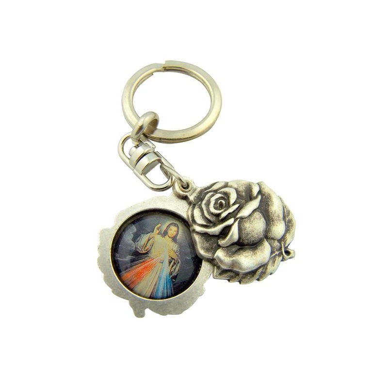 Immaculate Heart of Our Lady and Divine Mercy keyring