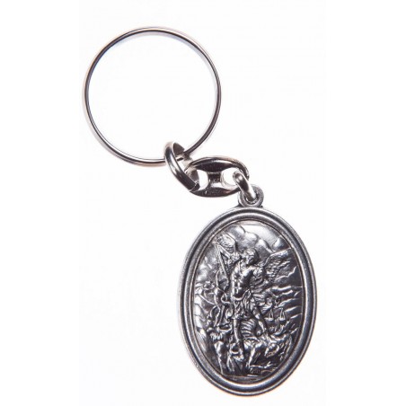 St Michael Medal Keyring