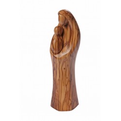 Hand carved olive statue of Our Lady and Child.