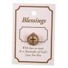 Cross Lapel Brooch with Clear Stones
