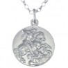 18mm Sterling Silver St George Medal and Chain