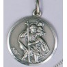 18mm Sterling Silver St Christopher Medal and Chain